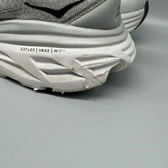 Hoka Bondi 8 Shoes Men's 9.5 D Sharkskin Harbor Mist Road Jogging Trainer