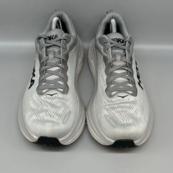 Hoka Bondi 8 Shoes Men's 9.5 D Sharkskin Harbor Mist Road Jogging Trainer