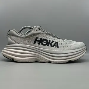 Hoka Bondi 8 Shoes Men's 9.5 D Sharkskin Harbor Mist Road Jogging Trainer