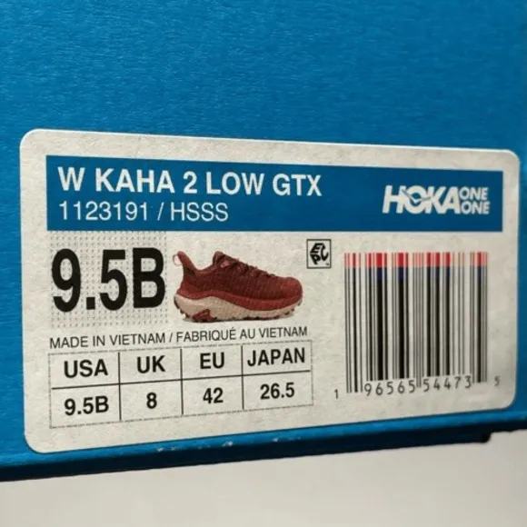 HOKA Kaha 2 Low GTX Womens 9.5B Hot Sauce Shifting Sand Trail Running Shoes NIB