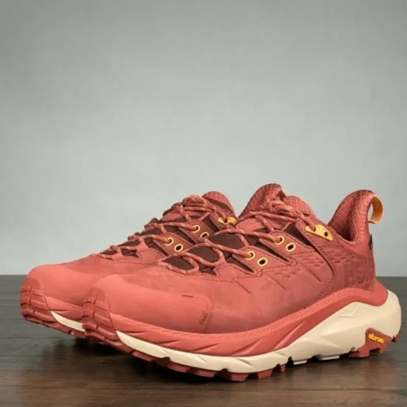 HOKA Kaha 2 Low GTX Womens 9.5B Hot Sauce Shifting Sand Trail Running Shoes NIB