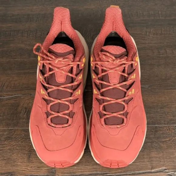 HOKA Kaha 2 Low GTX Womens 9.5B Hot Sauce Shifting Sand Trail Running Shoes NIB