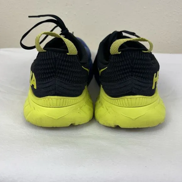 Hoka Mach 3 PROFLY Road Running Shoes Mens Size 10 Blue Yellow