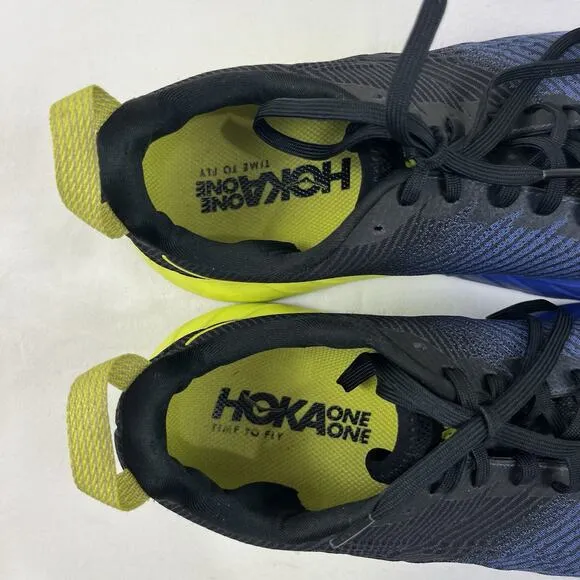 Hoka Mach 3 PROFLY Road Running Shoes Mens Size 10 Blue Yellow