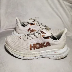 Hoka mach 5 size 8 white and copper