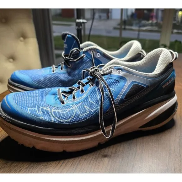 Hoka One One Bondi 4 Mens Size 11 Blue Casual Trail Walk Training Running Shoes