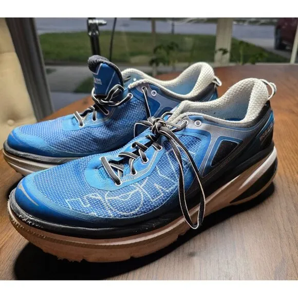 Hoka One One Bondi 4 Mens Size 11 Blue Casual Trail Walk Training Running Shoes