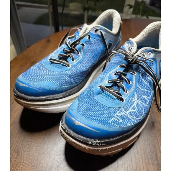 Hoka One One Bondi 4 Mens Size 11 Blue Casual Trail Walk Training Running Shoes