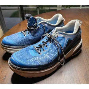 Hoka One One Bondi 4 Mens Size 11 Blue Casual Trail Walk Training Running Shoes