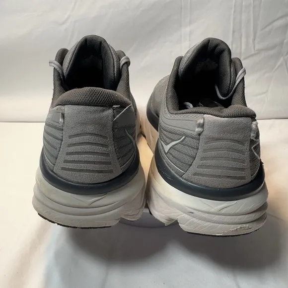 Hoka One One Bondi 7 Men 10.5 Sharkskin Gray Running Shoes Cushioned Trainer