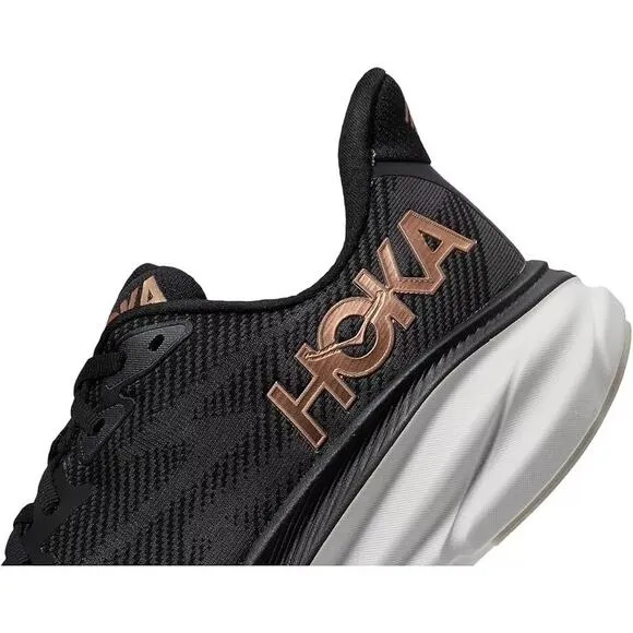 Hoka One One Clifton 9 Women's Running Shoes Sneakers Black/White Size 8D