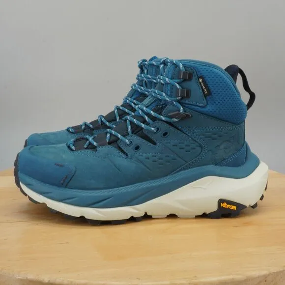 Hoka One One Kaha 2 GTX Mid Womens Size 9.5 Shoes Blue Coral Hiking Trail NEW