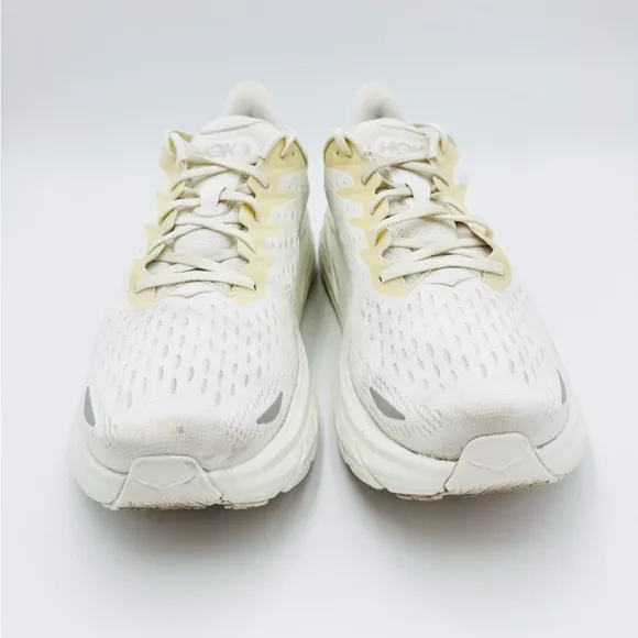 Hoka One One Men’s Clifton 8 Ultra White Road Running Shoes Size 12 D