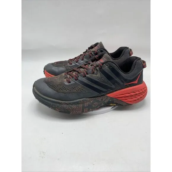Hoka One One Speedgoat 3 Women Size 7.5 Black Trail Running Shoes 3810 Vibram