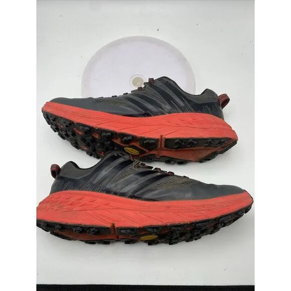 Hoka One One Speedgoat 3 Women Size 7.5 Black Trail Running Shoes 3810 Vibram