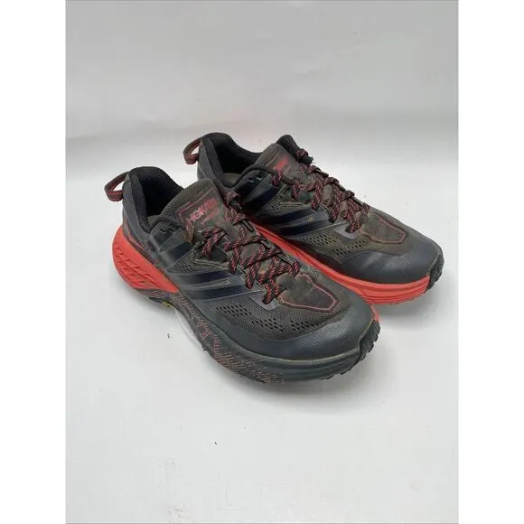 Hoka One One Speedgoat 3 Women Size 7.5 Black Trail Running Shoes 3810 Vibram
