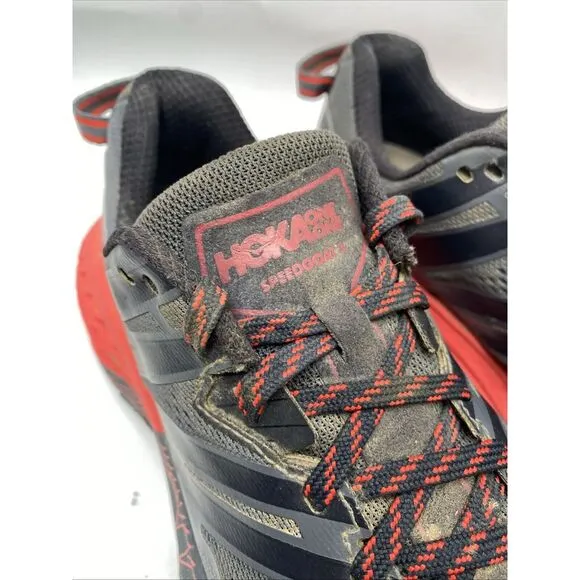 Hoka One One Speedgoat 3 Women Size 7.5 Black Trail Running Shoes 3810 Vibram