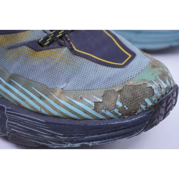 Hoka One One Speedgoat Mid 2 GTX Womens 9 Gore-Tex Trail Hiking Shoes Blue Black