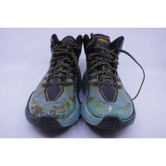 Hoka One One Speedgoat Mid 2 GTX Womens 9 Gore-Tex Trail Hiking Shoes Blue Black