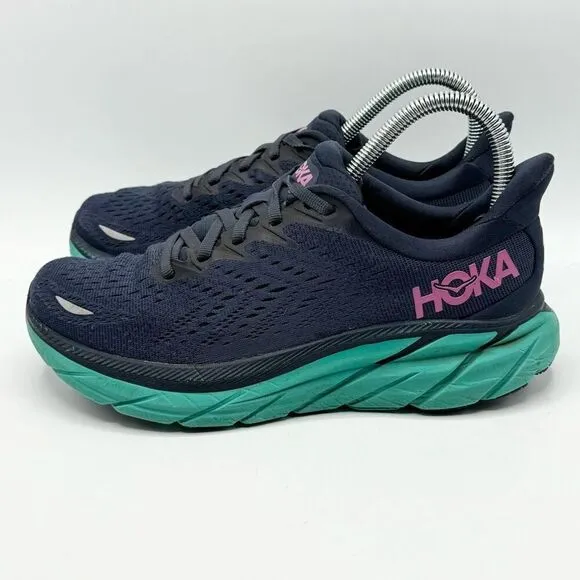 Hoka One One Clifton 8 Max Cushioned Road Running Lace Up Shoes - Women’s 6.5B