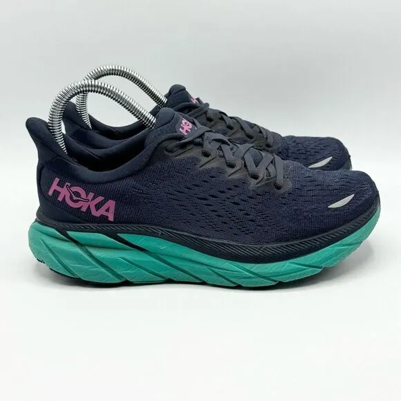 Hoka One One Clifton 8 Max Cushioned Road Running Lace Up Shoes - Women’s 6.5B