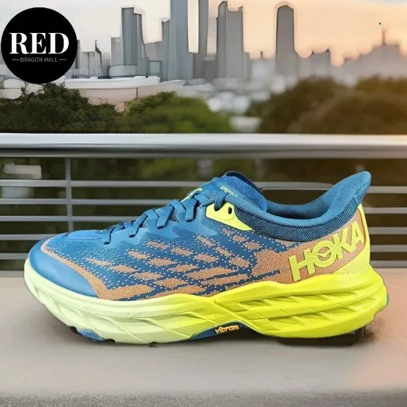 Hoka One Speedgoat 5 Blue Coral Evening Trail Shoe 1123157 BCEP - Men's Sz 10.5
