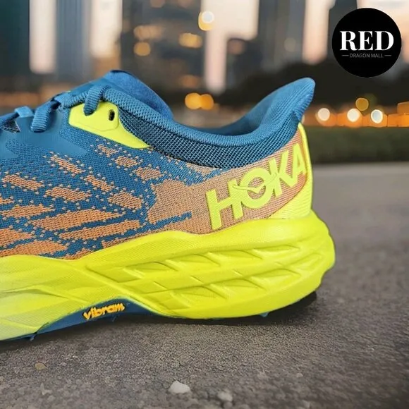 Hoka One Speedgoat 5 Blue Coral Evening Trail Shoe 1123157 BCEP - Men's Sz 10.5