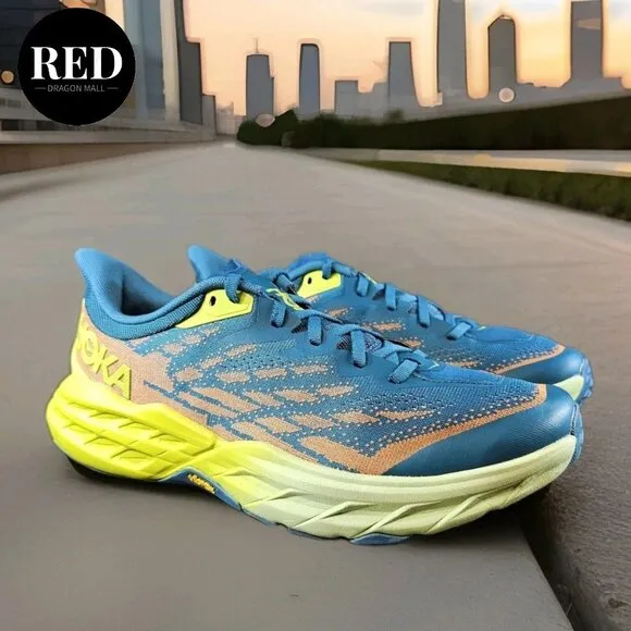 Hoka One Speedgoat 5 Blue Coral Evening Trail Shoe 1123157 BCEP - Men's Sz 10.5