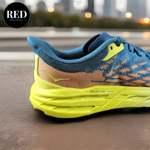 Hoka One Speedgoat 5 Blue Coral Evening Trail Shoe 1123157 BCEP - Men's Sz 10.5