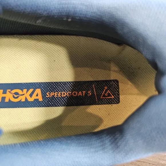 Hoka One Speedgoat 5 Blue Coral Evening Trail Shoe 1123157 BCEP - Men's Sz 10.5