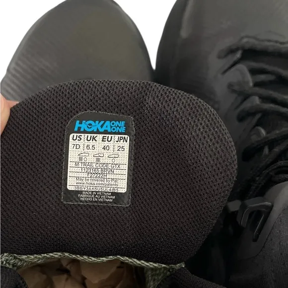 Hoka Running Trail Code GORE-TEX® Black/Raven 7 D(Men) New