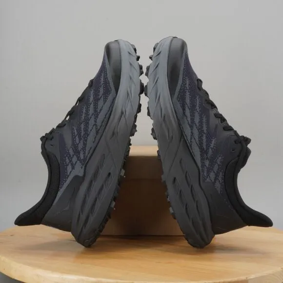 Hoka Speedgoat 5 GTX Spike Mens Size 8.5 D Shoes Black Hiking Trail Sneakers NEW
