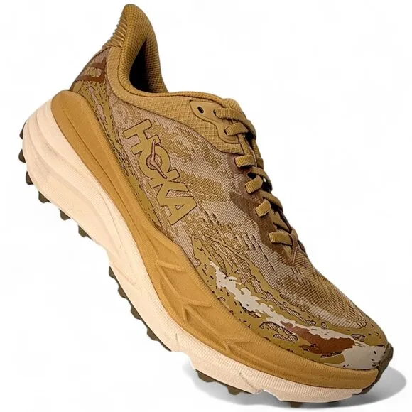 HOKA Stinson 7 Wheat Running Shoes Men’s 9.5 Trail Max Cushion New Authentic