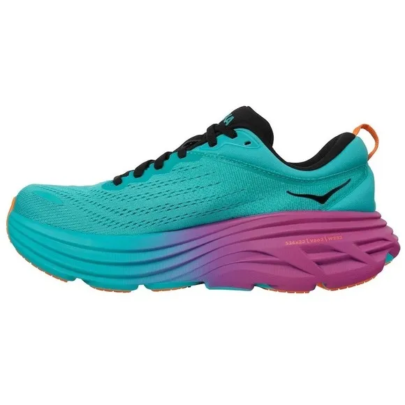 Hoka Women's Bondi 8 Running Shoes Sneakers Electric Aqua/Black Women’s