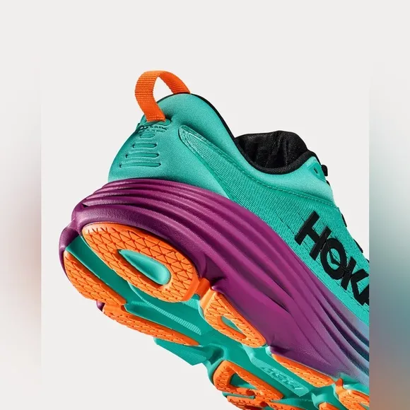Hoka Women's Bondi 8 Running Shoes Sneakers Electric Aqua/Black Women’s
