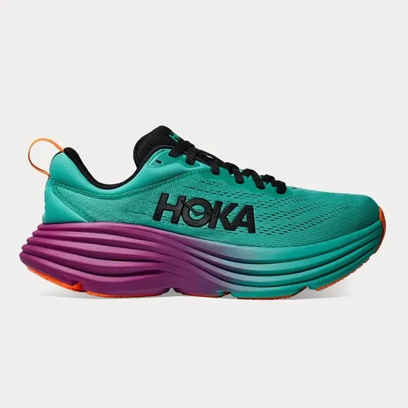 Hoka Women's Bondi 8 Running Shoes Sneakers Electric Aqua/Black Women’s