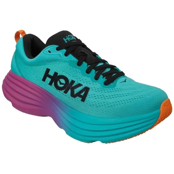 Hoka Women's Bondi 8 Running Shoes Sneakers Electric Aqua/Black Women’s