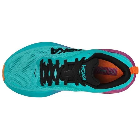Hoka Women's Bondi 8 Running Shoes Sneakers Electric Aqua/Black Women’s