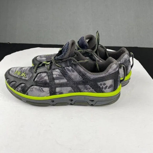 Huk Attack Men’s Size 8 Gray Performance Fishing Angler Sneaker Athletic Shoes