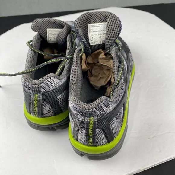 Huk Attack Men’s Size 8 Gray Performance Fishing Angler Sneaker Athletic Shoes