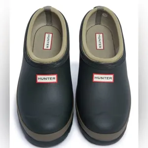 HUNTER Women's Neoprene Gardener Clogs Dark Olive/Clay RARE COLOR COMBO!!