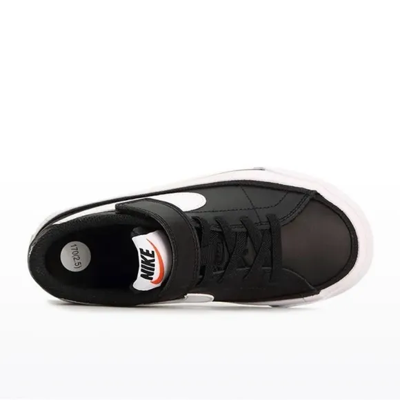 ike Court Legacy Shoes  Black/White DA5381-002  Preschool Size Brand New