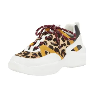 INC International Concepts Women's Shoes Gemella Low , Leopard Mustard, Size 5M