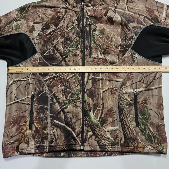 Irish Setter Red Wing‎ Shoes Mens 3XL Camouflage Long Sleeve Zip Fleece Jacket