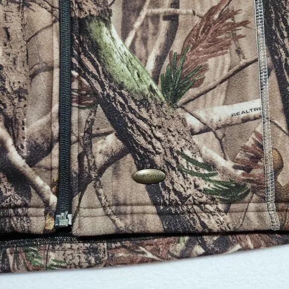 Irish Setter Red Wing‎ Shoes Mens 3XL Camouflage Long Sleeve Zip Fleece Jacket