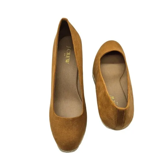 J. Crew Shoes Women’s Espadrille Wedges Sueded Size 8.5 M Pale Clay  Brown Shoes