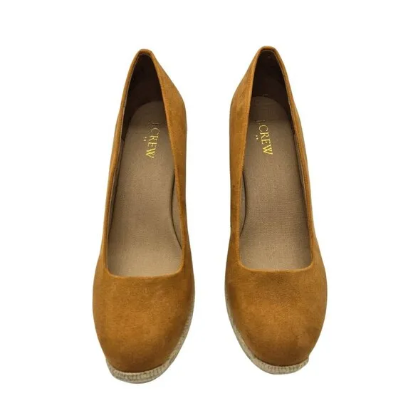 J. Crew Shoes Women’s Espadrille Wedges Sueded Size 8.5 M Pale Clay  Brown Shoes