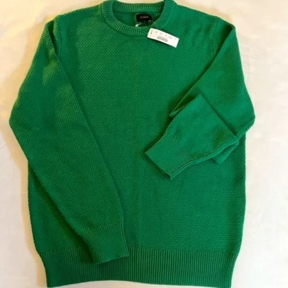 J Crew Spring-Weight Cotton Sweater Size Small Grass Green BNWT!‌‌‌‌