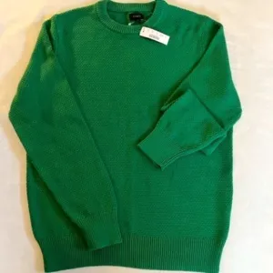 J Crew Spring-Weight Cotton Sweater Size Small Grass Green BNWT!‌‌‌‌