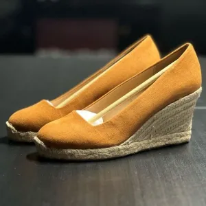 J. Crew Women’s Espadrille Wedges Shoes in Pale Clay Brown Suede Size 8 NWB